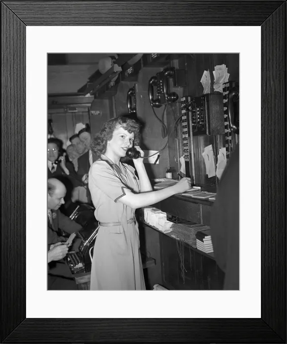 Framed Print : Woman Talking on the Telephone Framed Print : Woman Talking on the Telephone