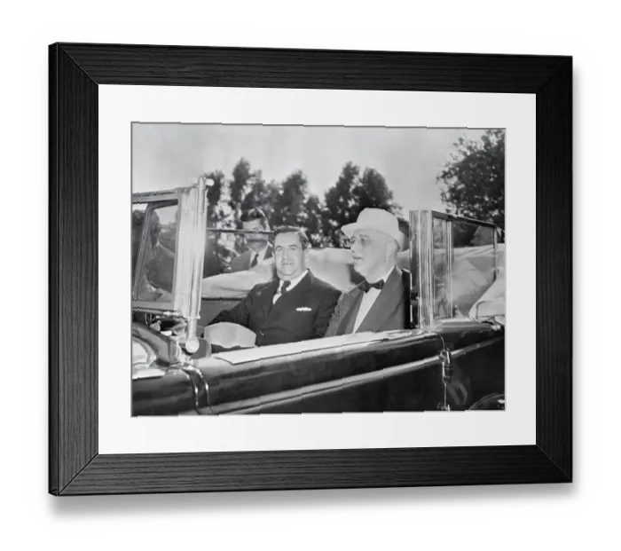 Framed Print : Manuel Avila with Franklin Roosevelt Framed Print : Manuel Avila with Franklin Roosevelt