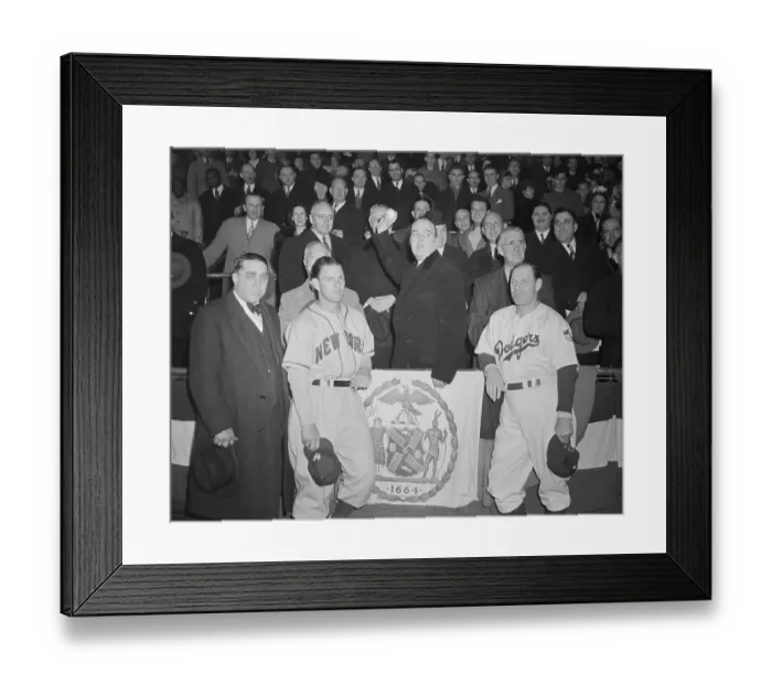 Framed Print : Borough President and New York Baseball Players Framed Print : Borough President and New York Baseball Players