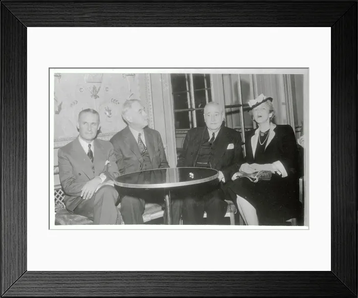 Framed Print : Robert McCormick Sitting with Others Framed Print : Robert McCormick Sitting with Others