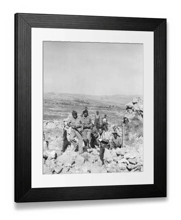 Framed Print : Jewish Military Storming Hill Framed Print : Jewish Military Storming Hill