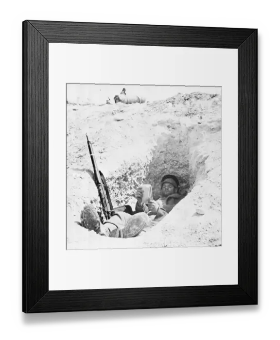 Framed Print : Young Soldier in Trenches Framed Print : Young Soldier in Trenches
