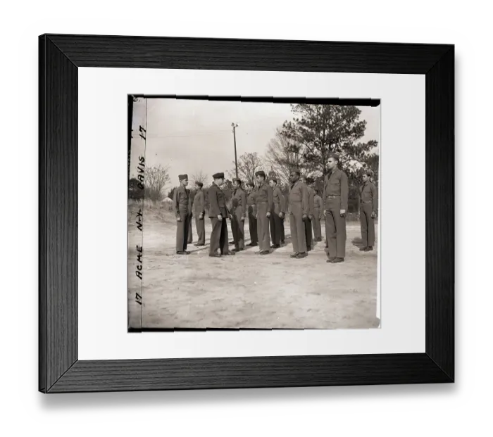 Framed Print : Army General Inspecting Aviation Cadets