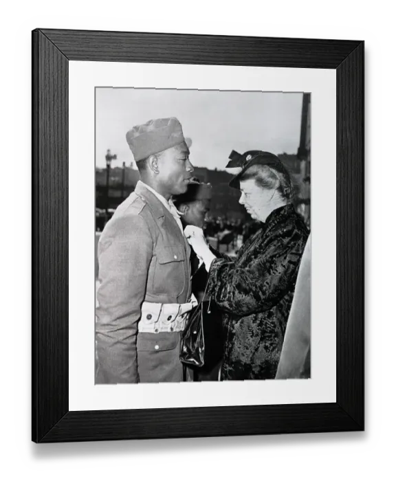 Framed Print : Eleanor Roosevelt Awarding the Soldier's Medal Framed Print : Eleanor Roosevelt Awarding the Soldier's Medal