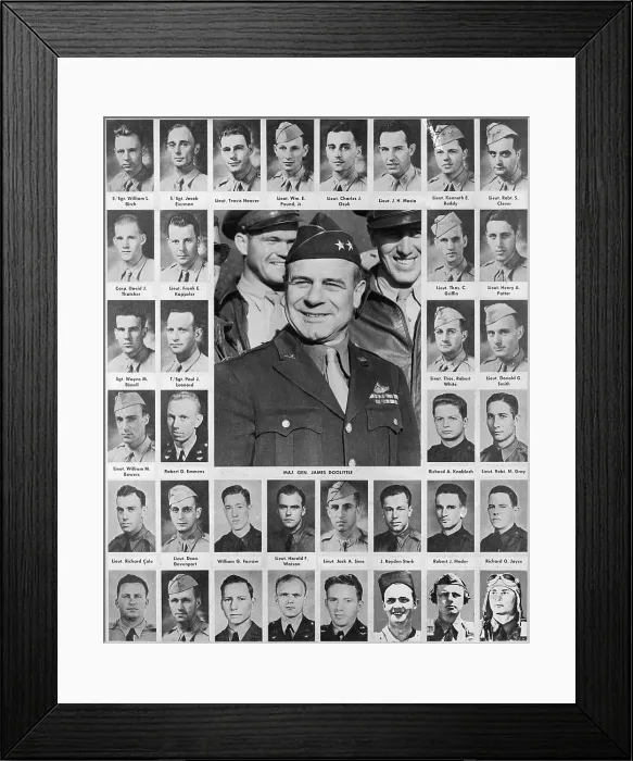 Framed Print : General Doolittle and Airmen Framed Print : General Doolittle and Airmen