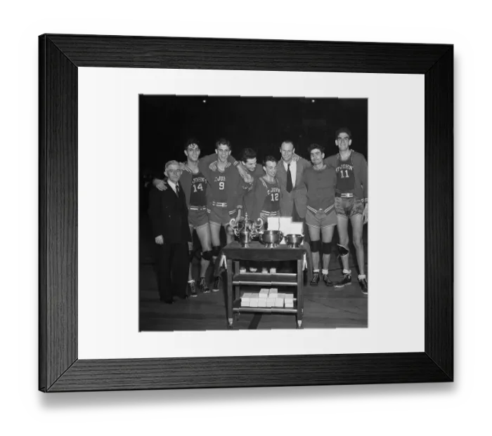 Framed Print : Portrait of the National Invitation Basketball Tournament Winners Framed Print : Portrait of the National Invitation Basketball Tournament Winners