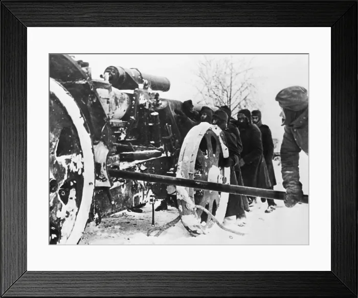 Framed Print : German Soldiers Moving Artillery Framed Print : German Soldiers Moving Artillery