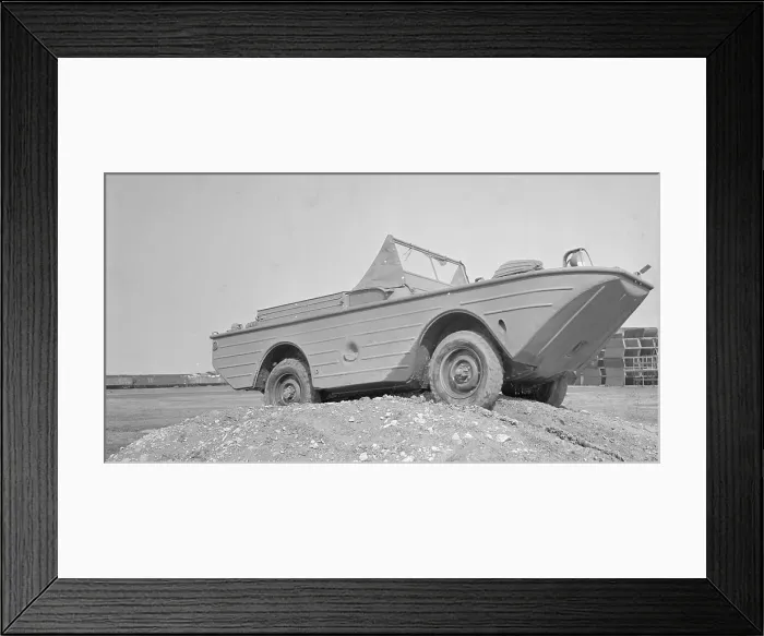 Framed Print : Amphibious Sea Jeep