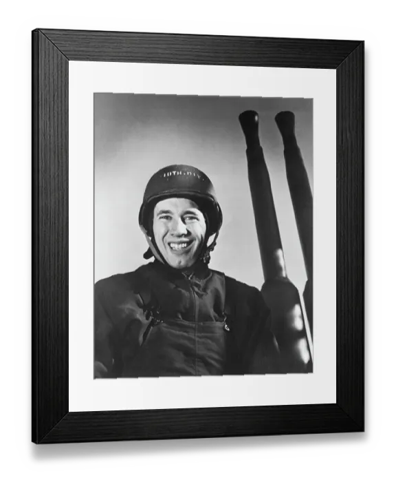 Framed Print : Bob Feller Standing With Guns Smiling Framed Print : Bob Feller Standing With Guns Smiling