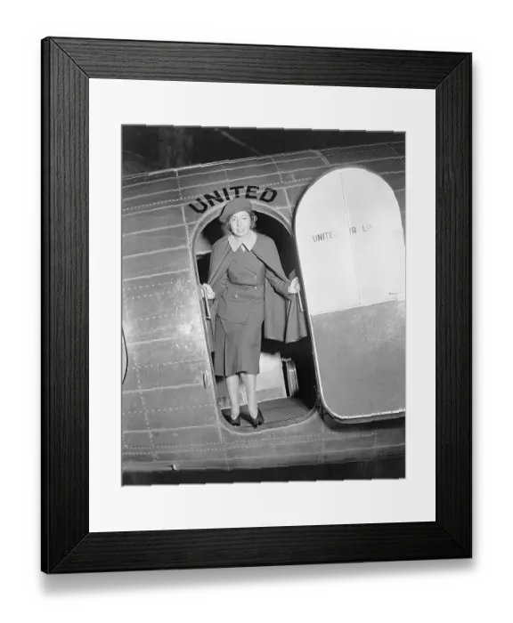 Framed Print : First Female Airline Stewardess Framed Print : First Female Airline Stewardess