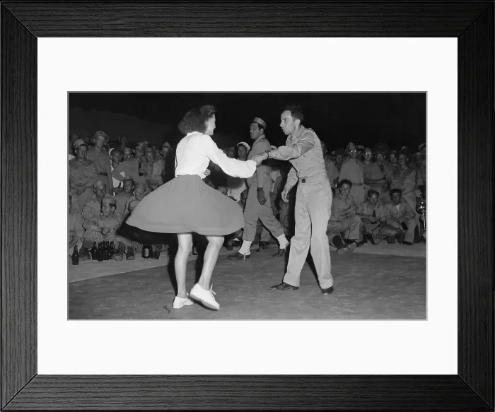 Framed Print : Man, Woman Doing The Jitterbug Framed Print : Man, Woman Doing The Jitterbug