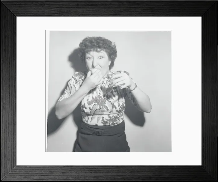 Framed Print : Elsie Arno Eating Sour Lemon Framed Print : Elsie Arno Eating Sour Lemon