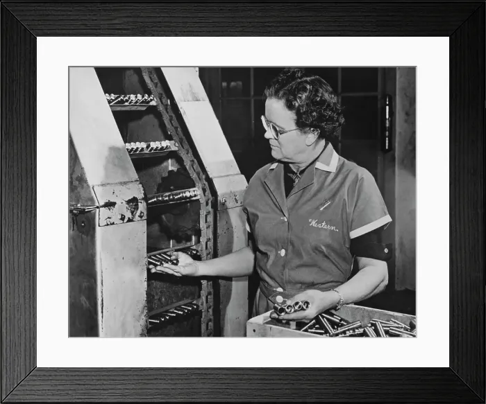 Framed Print : Woman Makes Ammunition Framed Print : Woman Makes Ammunition