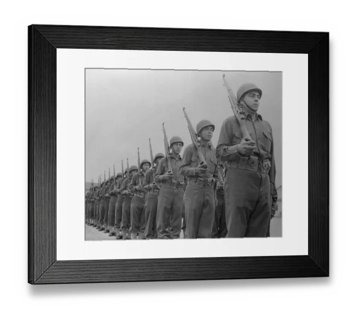Framed Print : U.S. Army Troops in Line Formation Framed Print : U.S. Army Troops in Line Formation