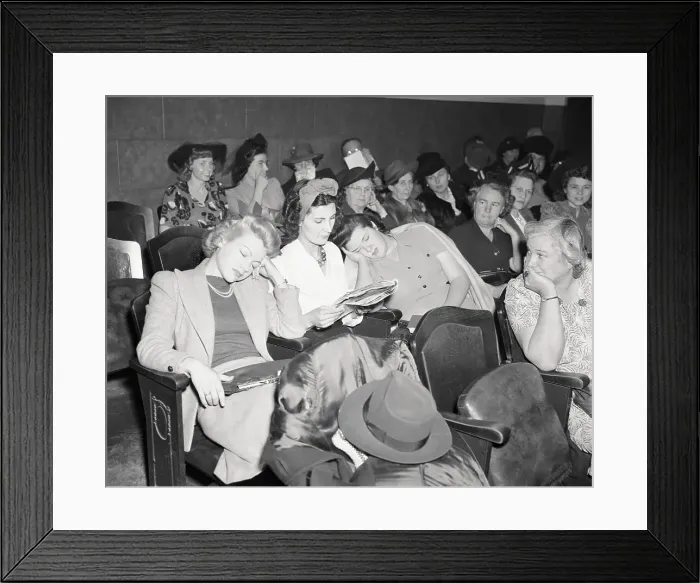 Framed Print : Women Napping in Courtroom Framed Print : Women Napping in Courtroom