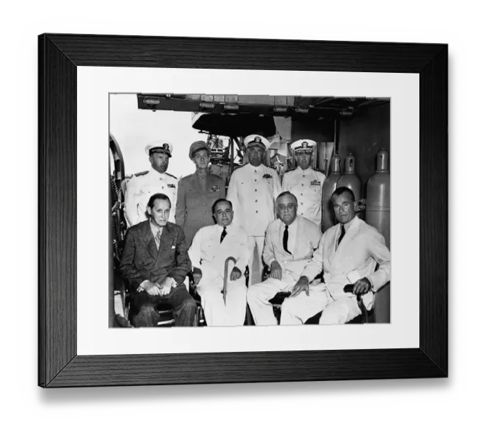 Framed Print : President Roosevelt Meets with President Vargas Framed Print : President Roosevelt Meets with President Vargas