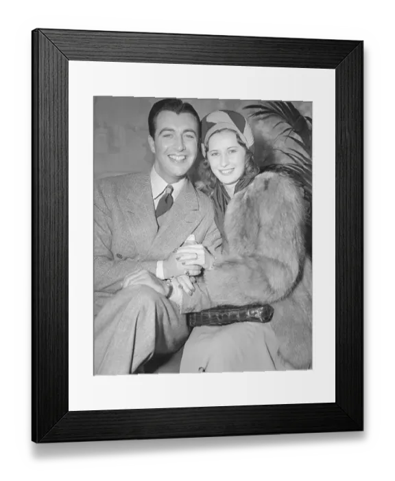 Framed Print : Barbara Stanwyck and Robert Taylor Smiling Framed Print : Barbara Stanwyck and Robert Taylor Smiling