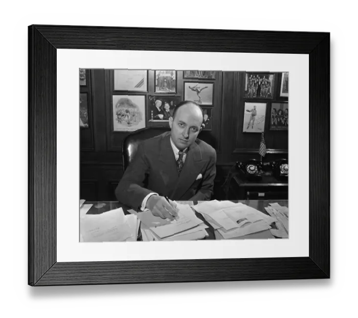 Framed Print : Ned Irish. Edward Ned Irish at his desk Framed Print : Ned Irish. Edward Ned Irish at his desk