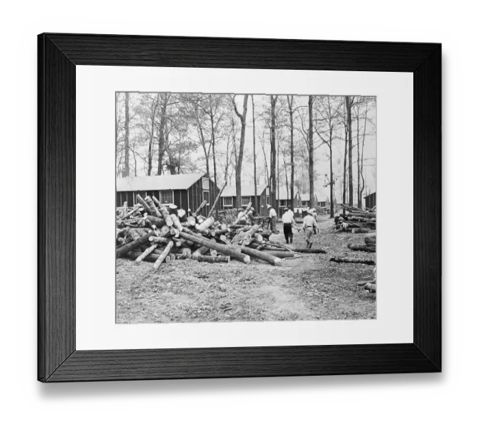 Framed Print : A Wood-Cutting Scene Framed Print : A Wood-Cutting Scene