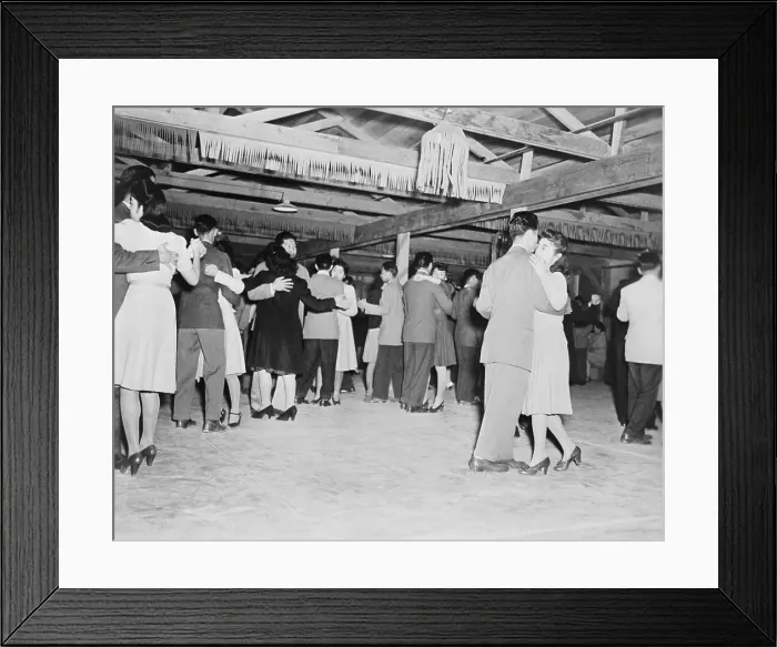 Framed Print : Japanese Couples Dancing, American Styl Framed Print : Japanese Couples Dancing, American Styl