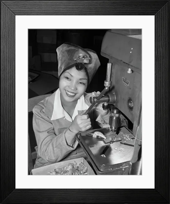 Framed Print : Chinese American War Worker at Drill Framed Print : Chinese American War Worker at Drill