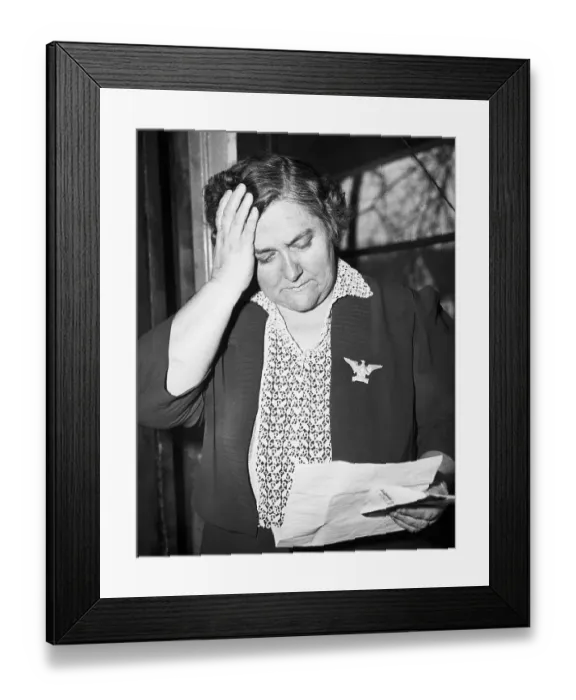 Framed Print : Woman Reading Telegram Framed Print : Woman Reading Telegram
