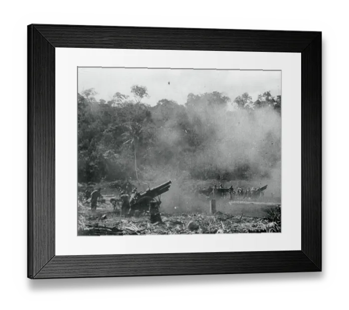 Framed Print : Howitzers Firing Framed Print : Howitzers Firing