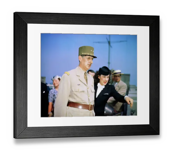 Framed Print : General Charles de Gaulle at Casablanca Conference 1943 Framed Print : General Charles de Gaulle at Casablanca Conference 1943