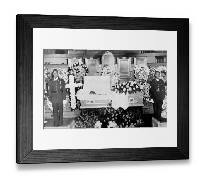 Framed Print : Open Casket Surrounded by Flowers Framed Print : Open Casket Surrounded by Flowers