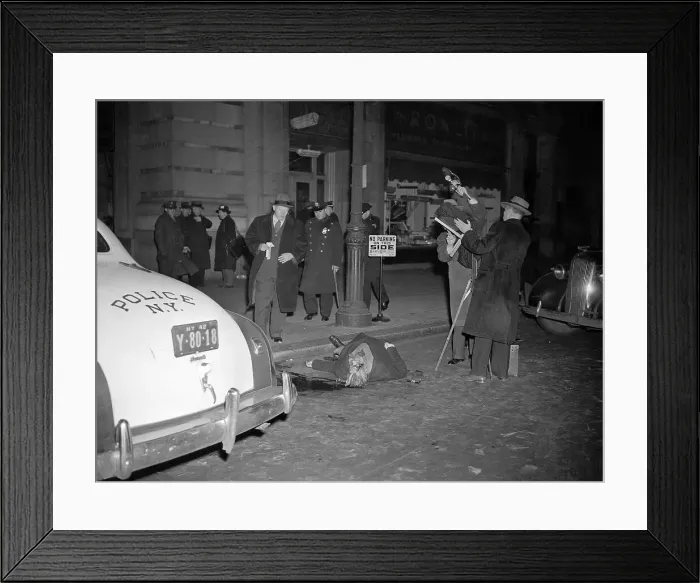 Framed Print : Policemen Photographing Carlo Tresca's Body Framed Print : Policemen Photographing Carlo Tresca's Body