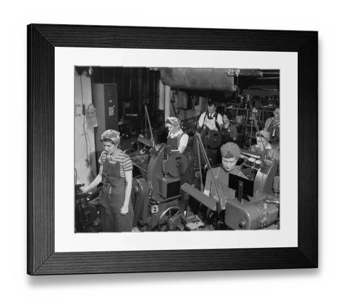 Framed Print : Women Gear Cutters Framed Print : Women Gear Cutters