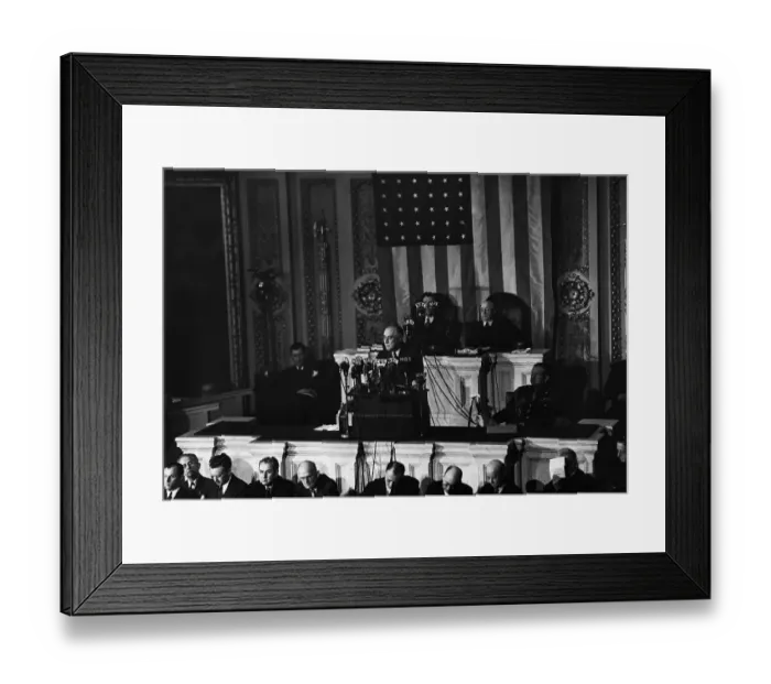 Framed Print : President Roosevelt Addressing Congress Framed Print : President Roosevelt Addressing Congress