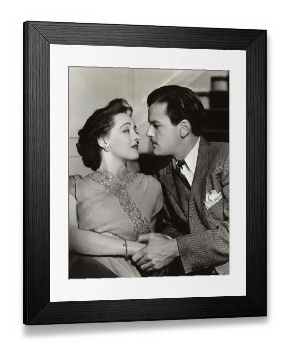 Framed Print : Bette Davis and Gig Young in Intimate Scene