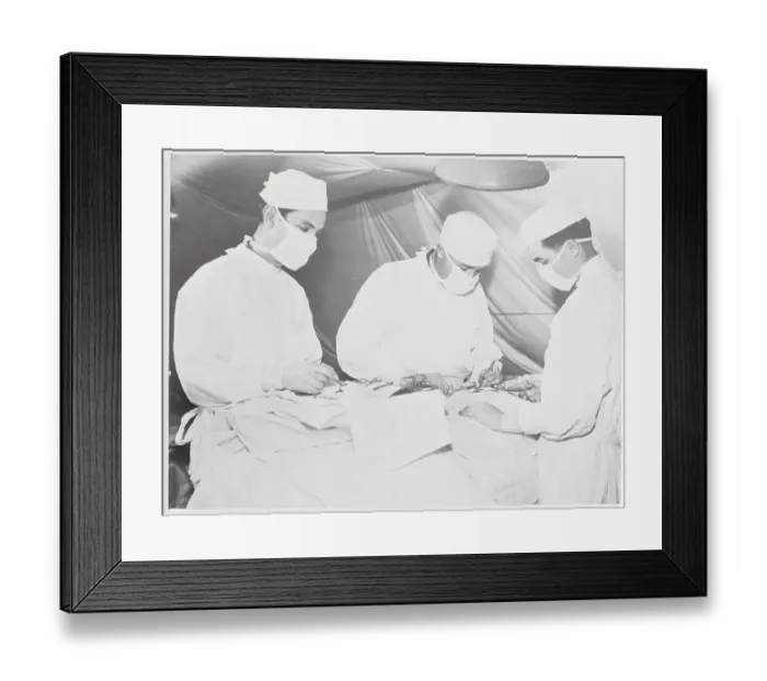 Framed Print : Surgeons Operating on Patient