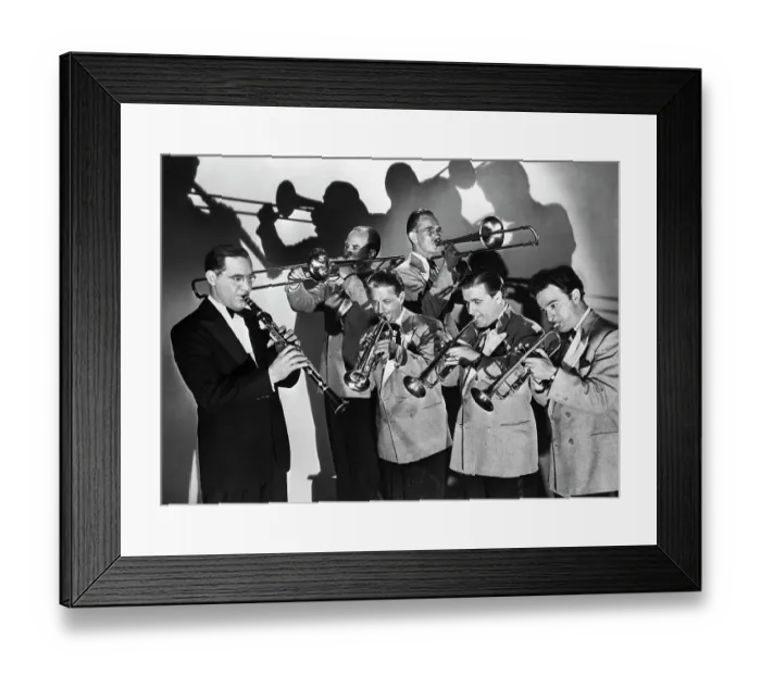 Framed Print : Benny Goodman and Band Performing Framed Print : Benny Goodman and Band Performing