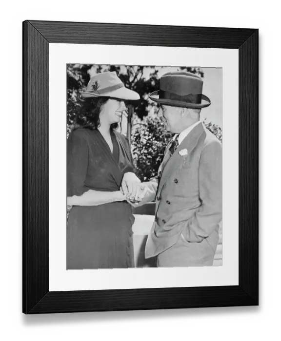 Framed Print : Charlie Chaplin and Wife Oona O'Neill Framed Print : Charlie Chaplin and Wife Oona O'Neill