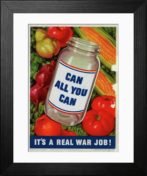 Framed Print : War Time Conservation Poster Framed Print : War Time Conservation Poster