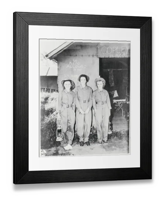 Framed Print : Army Nurses as Guards with Kerosene Lamp Framed Print : Army Nurses as Guards with Kerosene Lamp
