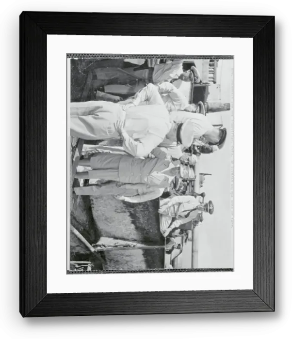 Framed Print : Eleanor Roosevelt Inspecting Pearl Harbor Base