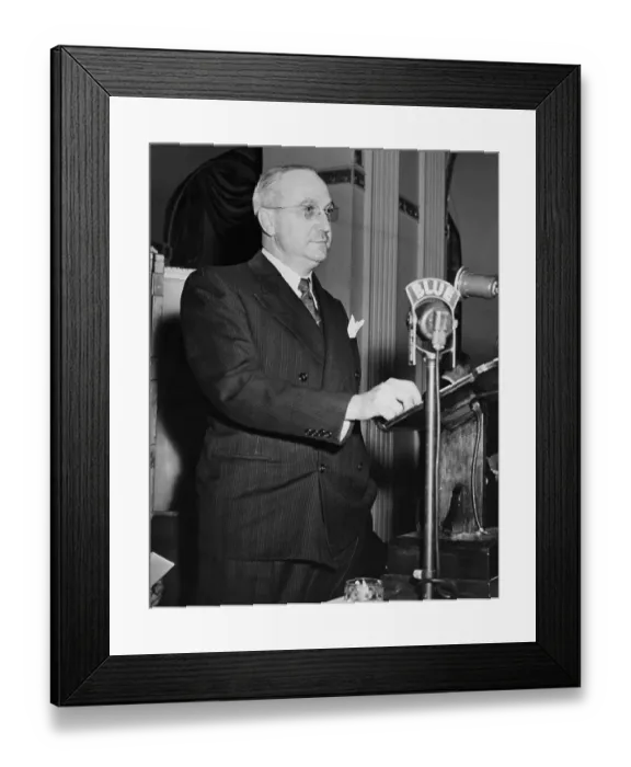 Framed Print : Karl Menninger Standing At Podium Framed Print : Karl Menninger Standing At Podium
