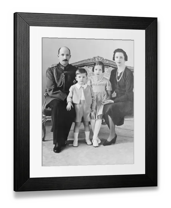 Framed Print : King Boris III with His Family Framed Print : King Boris III with His Family
