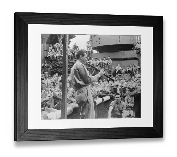 Framed Print : Artie Shaw and Band Aboard Navy Vessel Framed Print : Artie Shaw and Band Aboard Navy Vessel