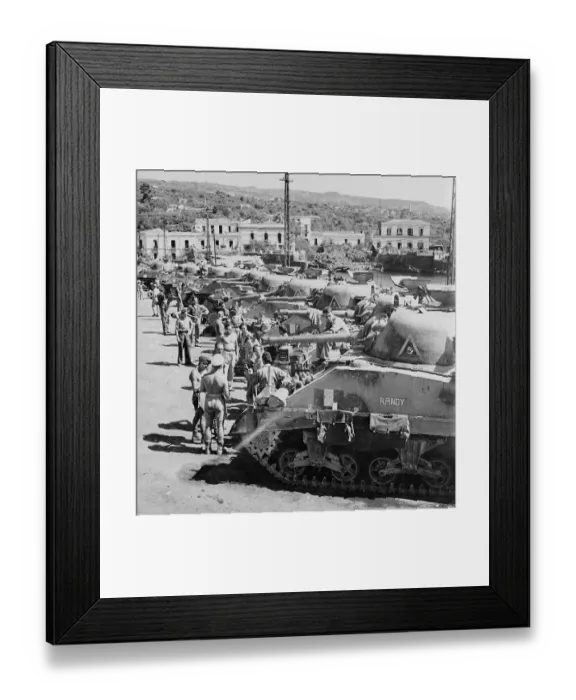 Framed Print : Sherman Tanks Framed Print : Sherman Tanks