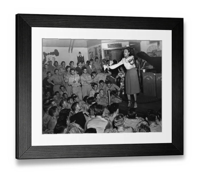 Framed Print : Lena Horne Singing for Boys Framed Print : Lena Horne Singing for Boys