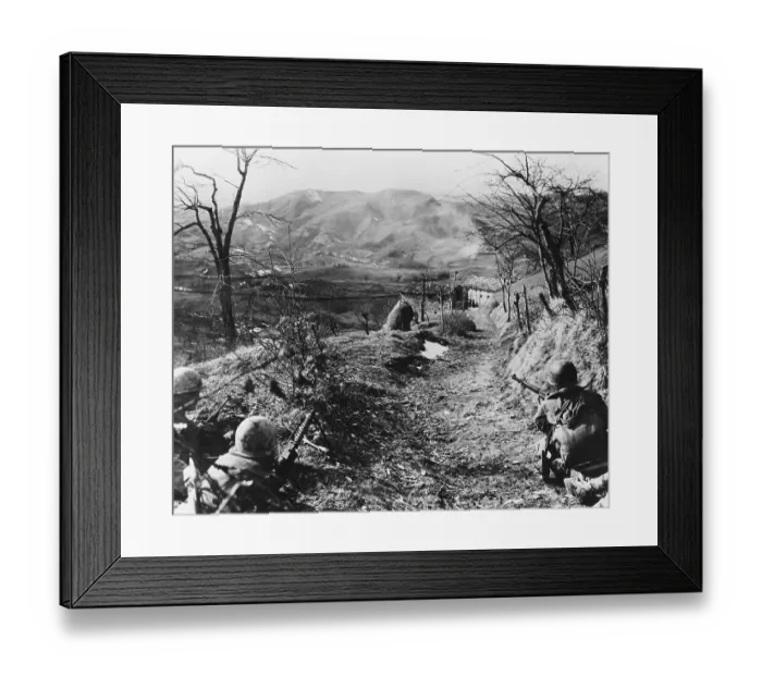 Framed Print : Soldiers Covering Building Framed Print : Soldiers Covering Building