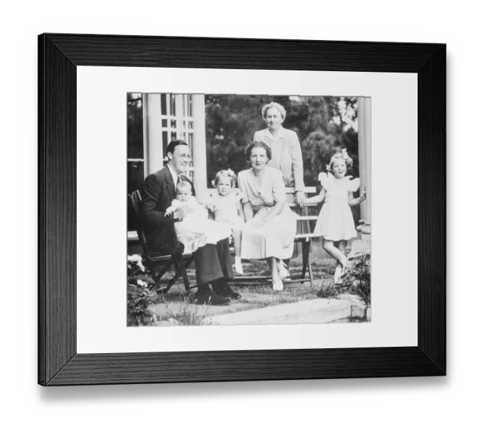 Framed Print : Royal Dutch Family Posing Outdoors Framed Print : Royal Dutch Family Posing Outdoors