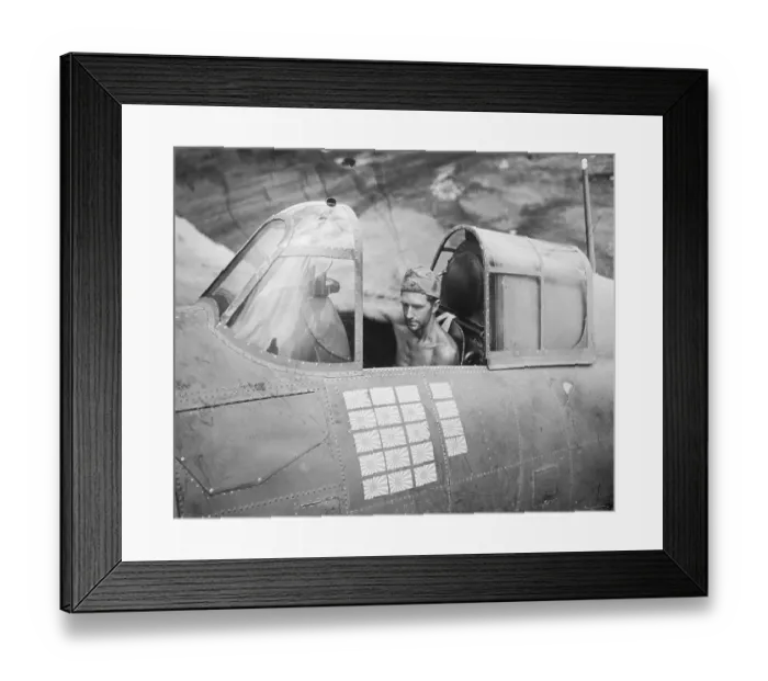 Framed Print : Pilot in Grumman Hellcat Framed Print : Pilot in Grumman Hellcat