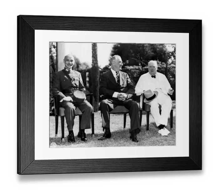 Framed Print : Chiang Kai-Shek, Franklin Roosevelt and Winston Churchill Framed Print : Chiang Kai-Shek, Franklin Roosevelt and Winston Churchill