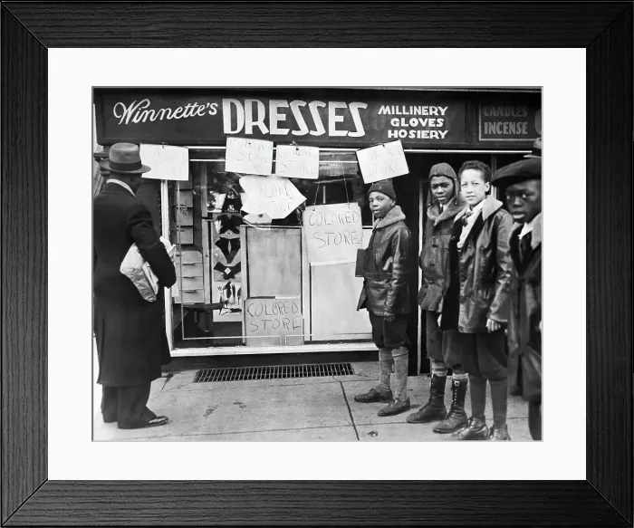 Framed Print : Signs on Store