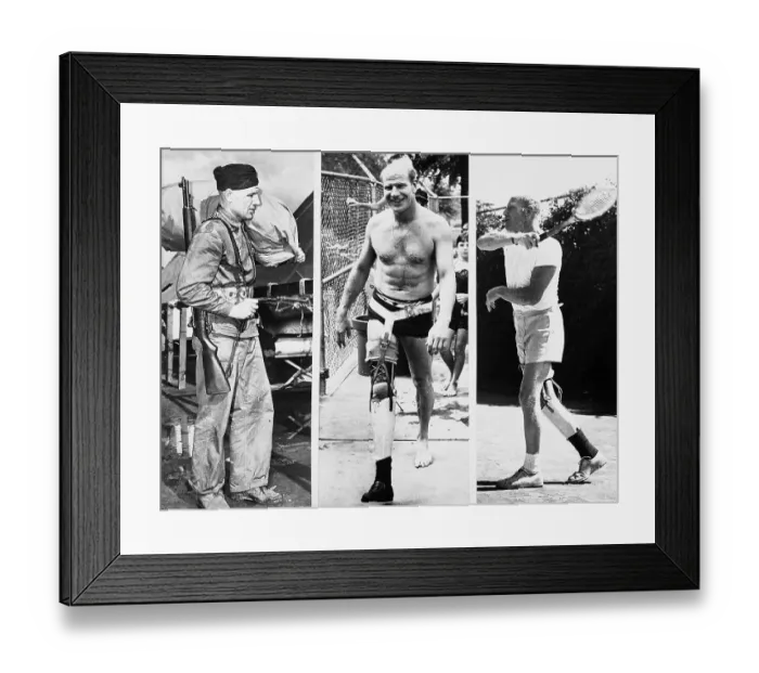 Framed Print : Bill Veeck with War Injury Framed Print : Bill Veeck with War Injury